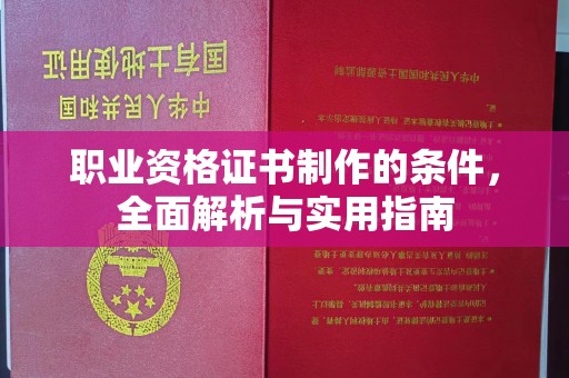 哈巴河职业资格证书制作的条件，全面解析与实用指南